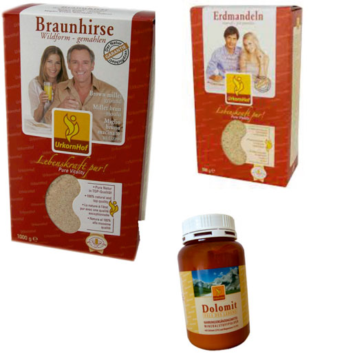 47  Braunhirse-Erdmandeln-Dolomit 1600 g 3er Pack